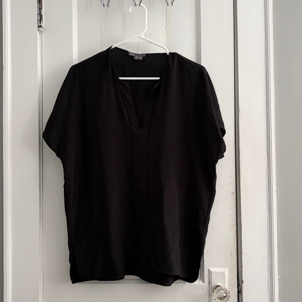 Vince Black Silk Popover